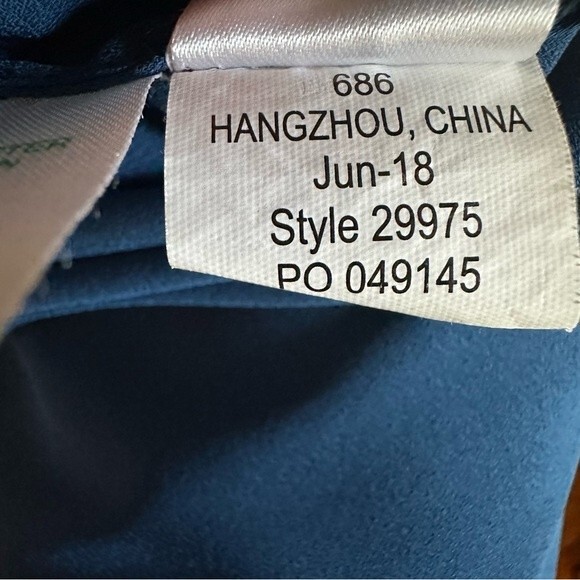 Lilly Pulitzer Size S Blue Charleigh Top Long Sleeve Elastic Cuff - Picture 6 of 6